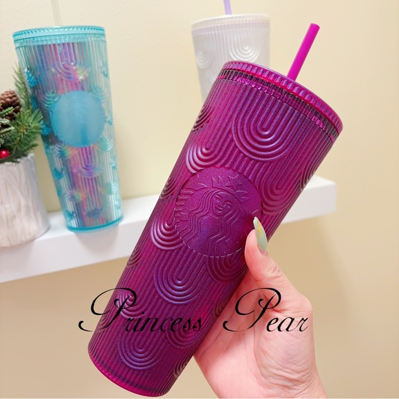 Starbucks Spring 2022 , 2023 & 2024 mermaid scale 24 oz  tumbler - Picture 3 of 13